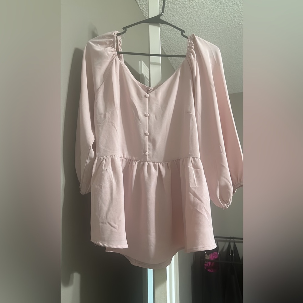 Andree pink sweetheart top NWOT